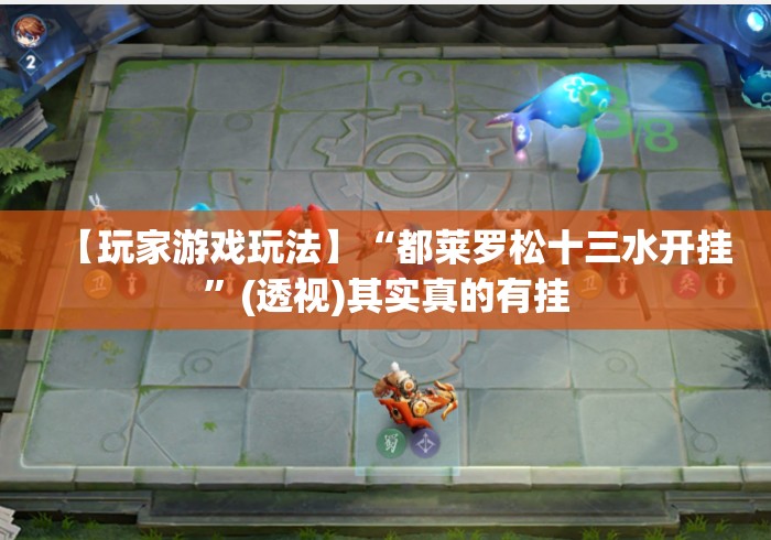 【玩家游戏玩法】“都莱罗松十三水开挂”(透视)其实真的有挂