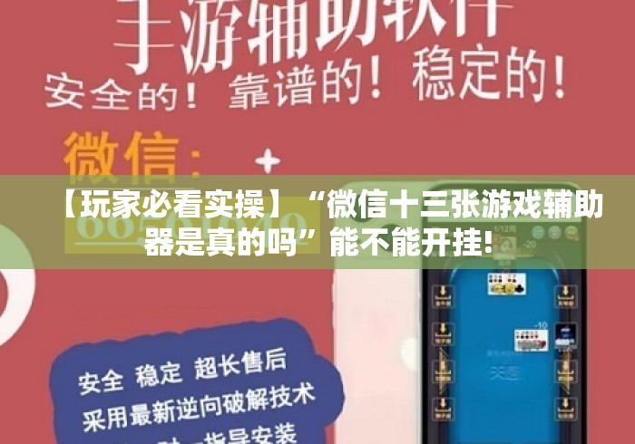 【玩家必看实操】“微信十三张游戏辅助器是真的吗	”能不能开挂!