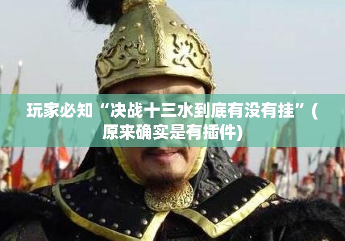 玩家必知“决战十三水到底有没有挂	”(原来确实是有插件)