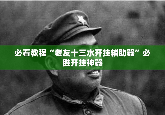 必看教程“老友十三水开挂辅助器	”必胜开挂神器
