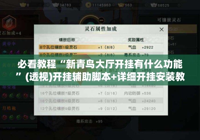 必看教程“新青鸟大厅开挂有什么功能”(透视)开挂辅助脚本+详细开挂安装教程