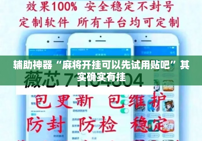 辅助神器“麻将开挂可以先试用贴吧”其实确实有挂