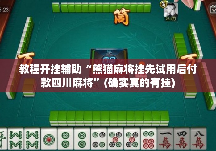 教程开挂辅助“熊猫麻将挂先试用后付款四川麻将	”(确实真的有挂)