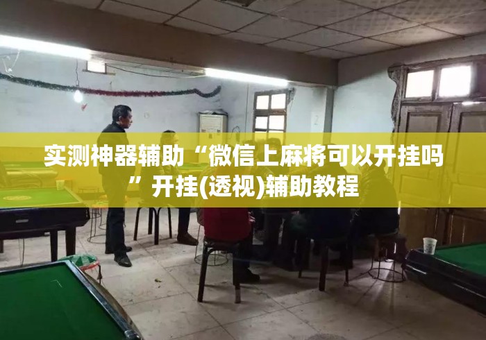 实测神器辅助“微信上麻将可以开挂吗”开挂(透视)辅助教程