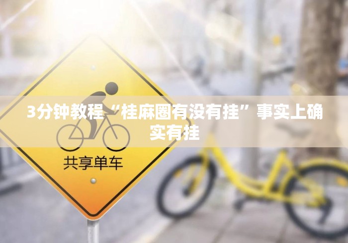 3分钟教程“桂麻圈有没有挂”事实上确实有挂