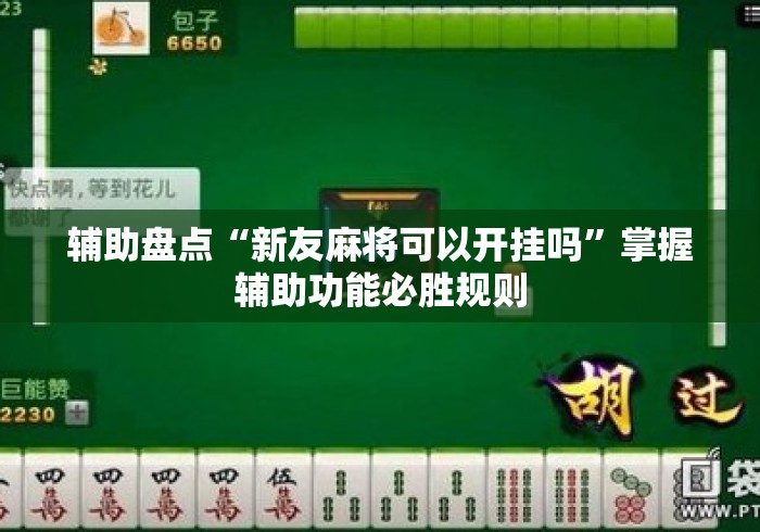 辅助盘点“新友麻将可以开挂吗”掌握辅助功能必胜规则