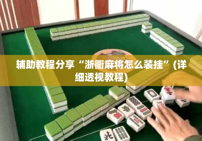 辅助教程分享“浙衢麻将怎么装挂	”(详细透视教程)