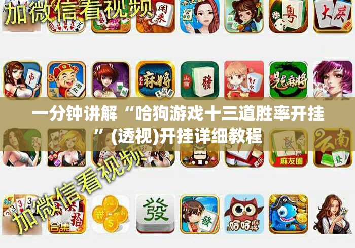 一分钟讲解“哈狗游戏十三道胜率开挂	”(透视)开挂详细教程