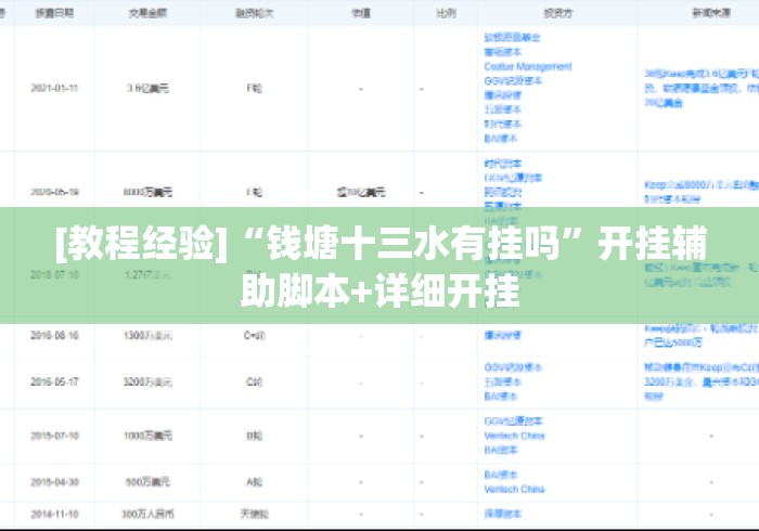 [教程经验]“钱塘十三水有挂吗”开挂辅助脚本+详细开挂