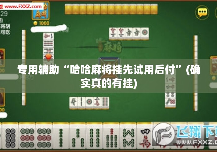 专用辅助“哈哈麻将挂先试用后付	”(确实真的有挂)