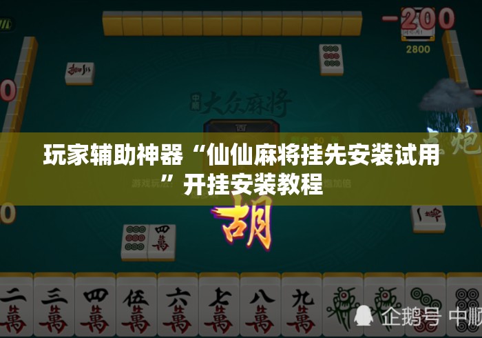 玩家辅助神器“仙仙麻将挂先安装试用”开挂安装教程