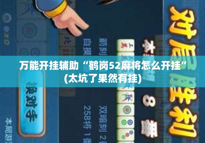 万能开挂辅助“鹤岗52麻将怎么开挂	”(太坑了果然有挂)