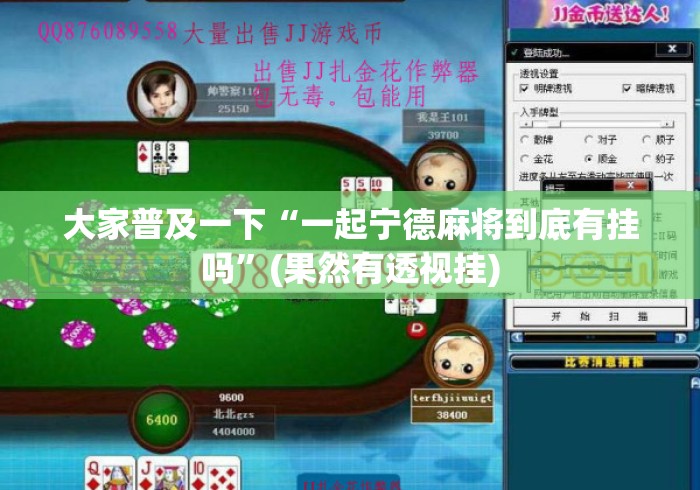 大家普及一下“一起宁德麻将到底有挂吗”(果然有透视挂)