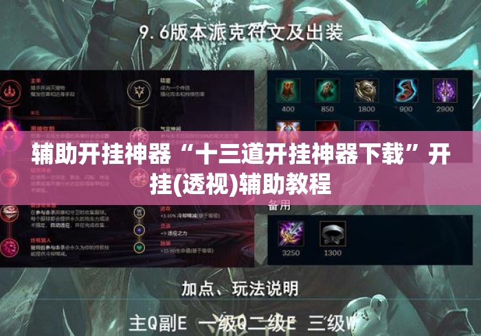 辅助开挂神器“十三道开挂神器下载”开挂(透视)辅助教程
