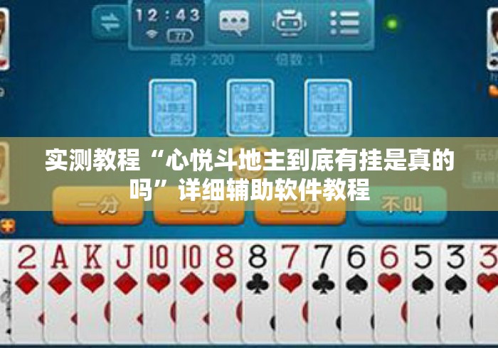 实测教程“心悦斗地主到底有挂是真的吗”详细辅助软件教程
