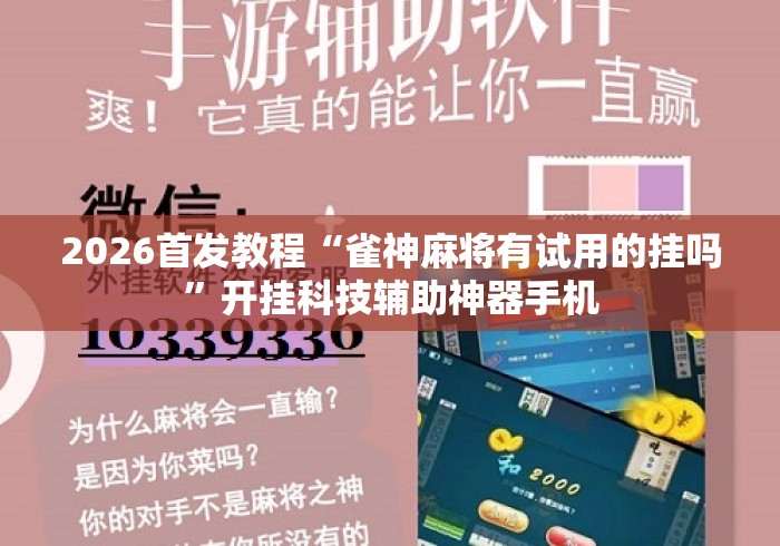 今日分享“山西大唐麻将外卦神器	”揭秘透视辅助万能挂用法