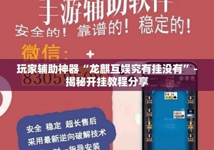玩家辅助神器“龙麒互娱究有挂没有	”-揭秘开挂教程分享