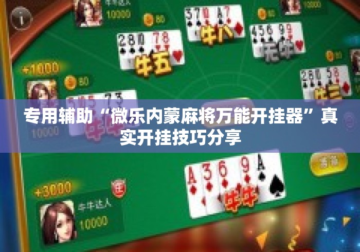专用辅助“微乐内蒙麻将万能开挂器”真实开挂技巧分享