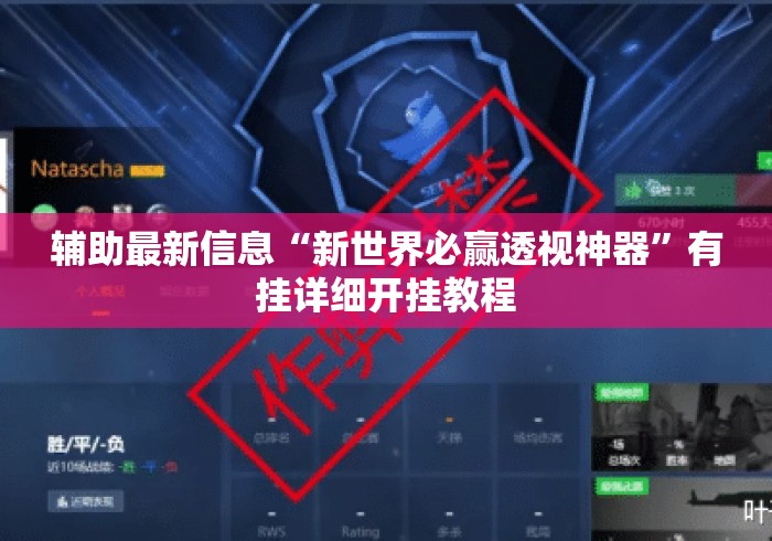 辅助最新信息“新世界必赢透视神器”有挂详细开挂教程