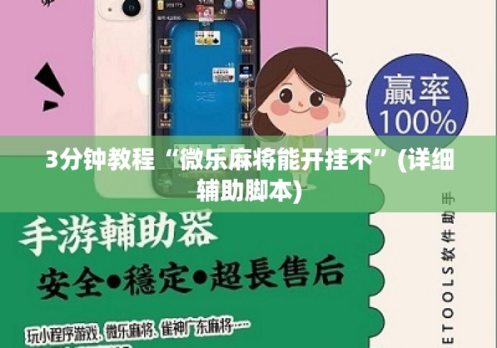 3分钟教程“微乐麻将能开挂不”(详细辅助脚本)