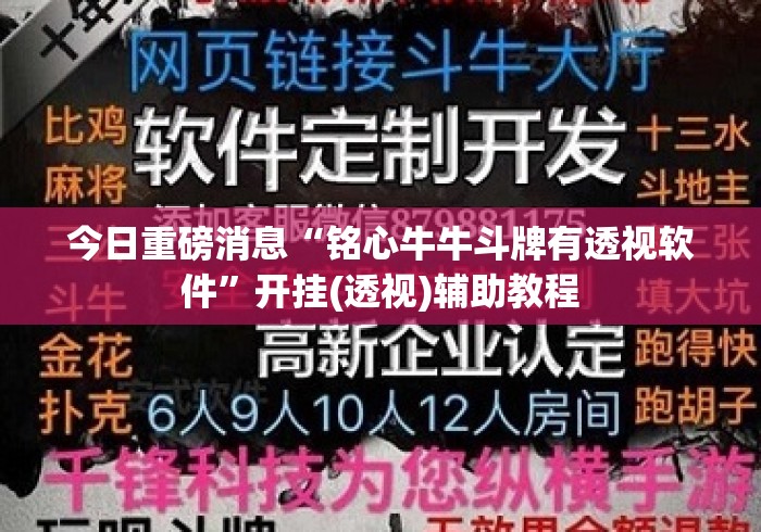 今日重磅消息“铭心牛牛斗牌有透视软件”开挂(透视)辅助教程