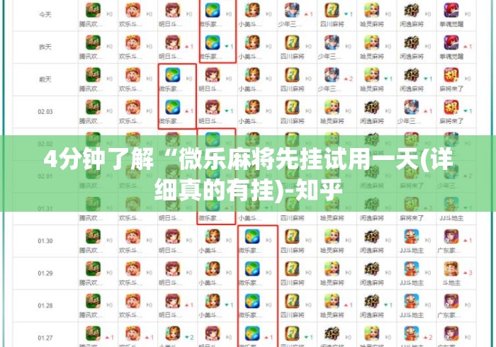 4分钟了解“微乐麻将先挂试用一天(详细真的有挂)-知乎 4分钟了解“微乐麻将先挂试用一天(详细真的有挂)-知乎
