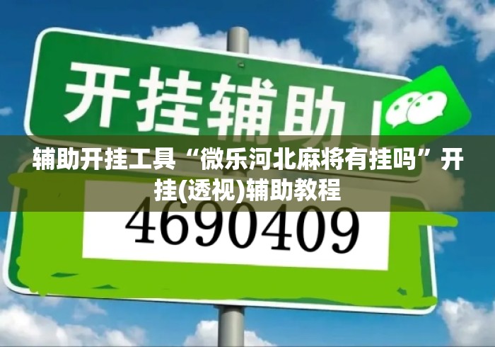 辅助开挂工具“微乐河北麻将有挂吗”开挂(透视)辅助教程