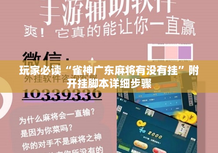 玩家必读“雀神广东麻将有没有挂”附开挂脚本详细步骤