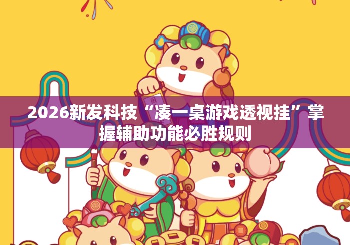 2026新发科技“凑一桌游戏透视挂”掌握辅助功能必胜规则