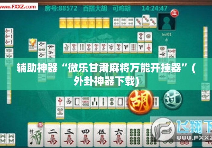 辅助神器“微乐甘肃麻将万能开挂器”(外卦神器下载)