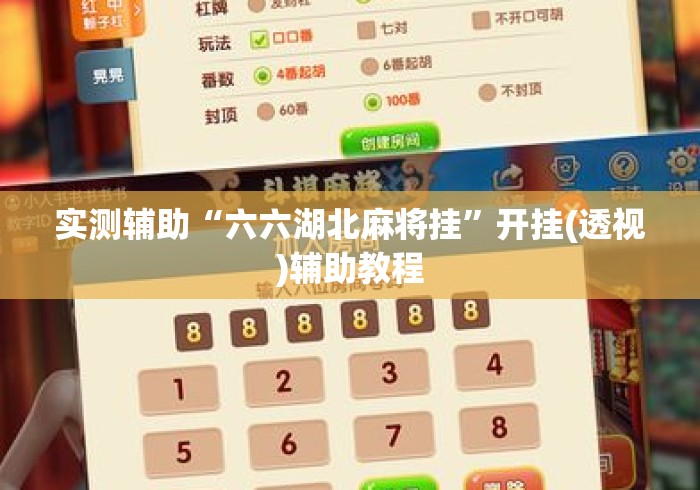 实测辅助“六六湖北麻将挂	”开挂(透视)辅助教程
