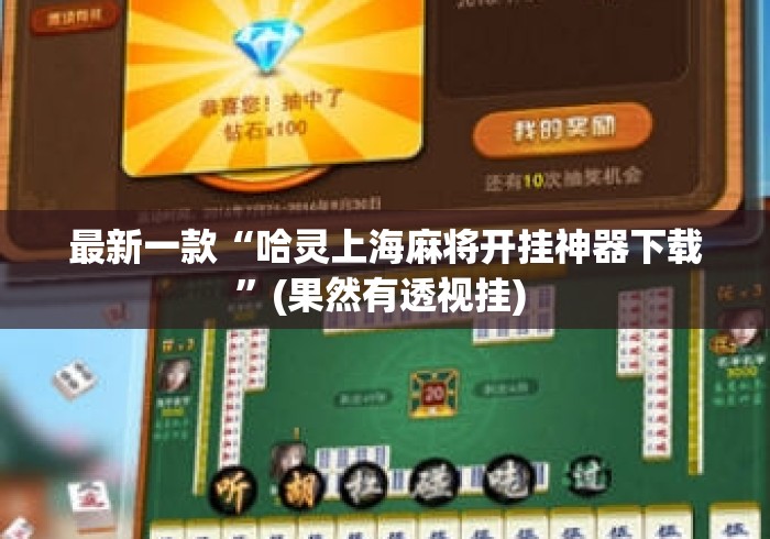 最新一款“哈灵上海麻将开挂神器下载”(果然有透视挂) 