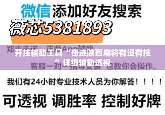 开挂辅助工具“奇迹陕西麻将有没有挂”详细辅助透视