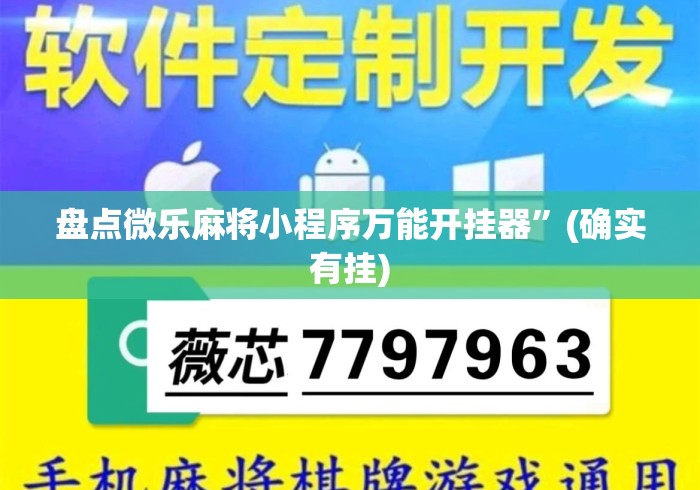 盘点微乐麻将小程序万能开挂器”(确实有挂)