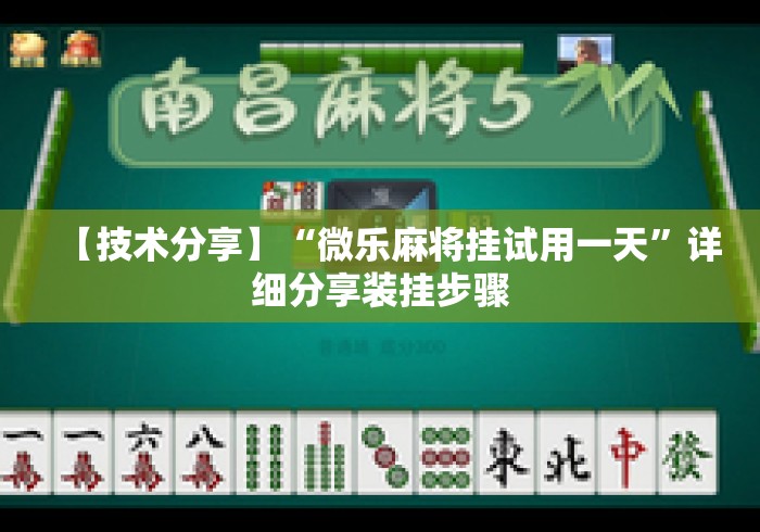 【技术分享】“微乐麻将挂试用一天”详细分享装挂步骤