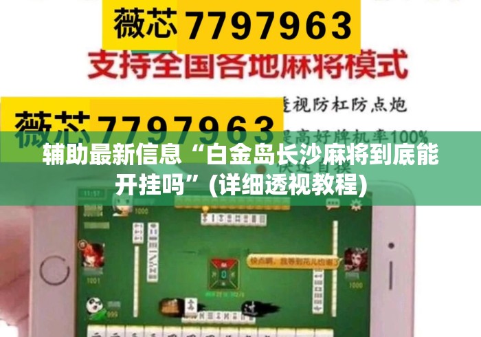 辅助最新信息“白金岛长沙麻将到底能开挂吗”(详细透视教程)