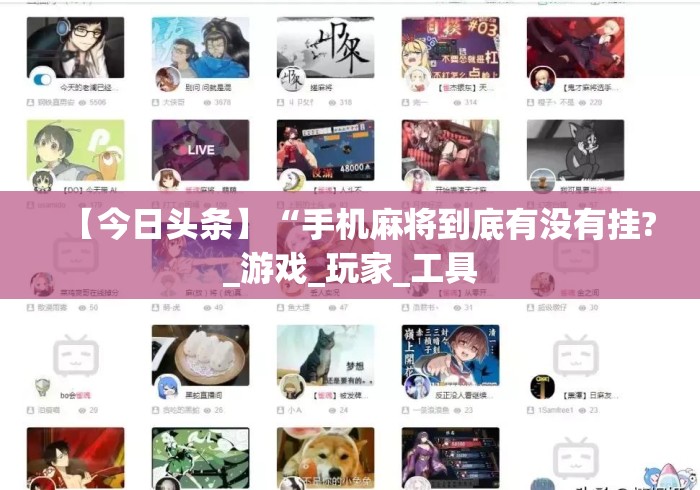 【今日头条】“手机麻将到底有没有挂?_游戏_玩家_工具 【今日头条】“手机麻将到底有没有挂?_游戏_玩家_工具