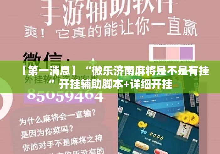 【第一消息】“微乐济南麻将是不是有挂”开挂辅助脚本+详细开挂
