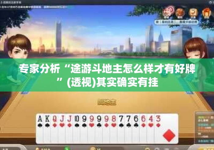 专家分析“途游斗地主怎么样才有好牌	”(透视)其实确实有挂