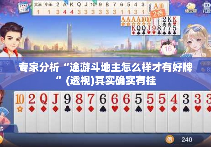 专家分析“途游斗地主怎么样才有好牌”(透视)其实确实有挂