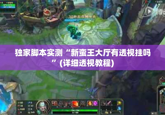 独家脚本实测“新蛮王大厅有透视挂吗”(详细透视教程)