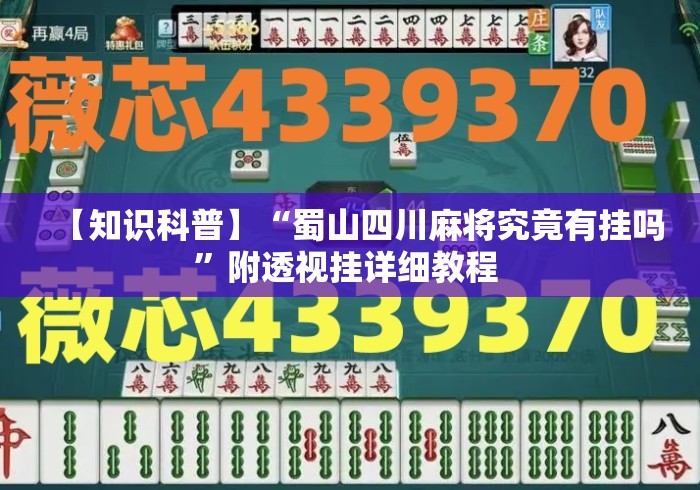 【知识科普】“蜀山四川麻将究竟有挂吗”附透视挂详细教程 