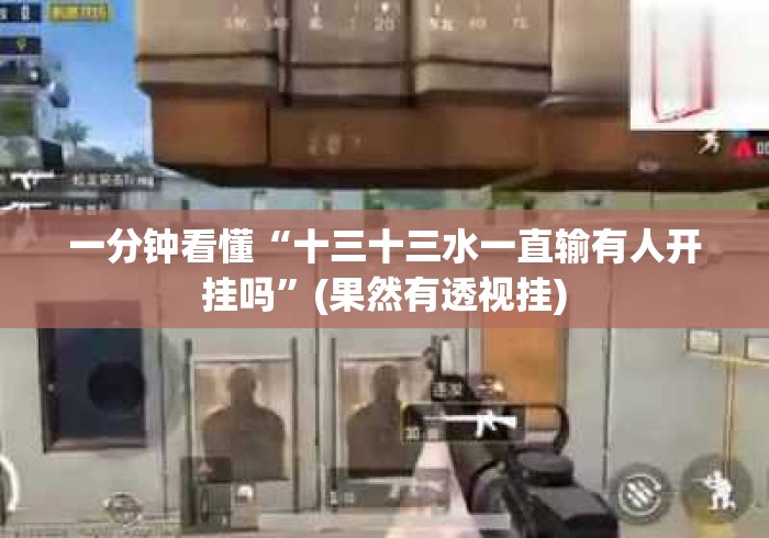 一分钟看懂“十三十三水一直输有人开挂吗	”(果然有透视挂)