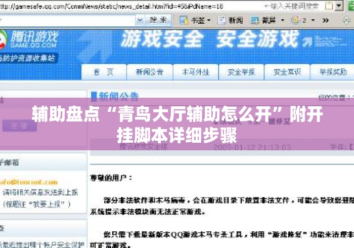 辅助盘点“青鸟大厅辅助怎么开”附开挂脚本详细步骤