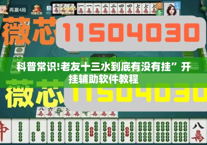 科普常识!老友十三水到底有没有挂”开挂辅助软件教程