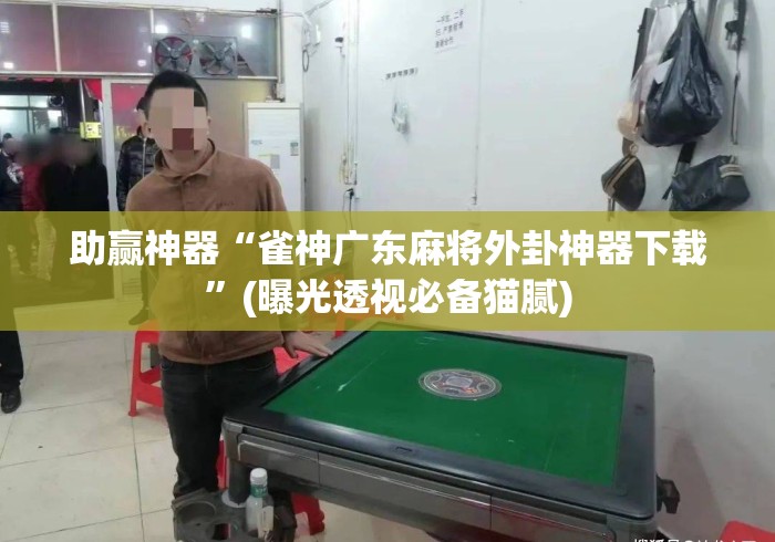助赢神器“雀神广东麻将外卦神器下载	”(曝光透视必备猫腻)
