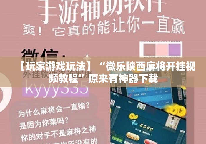 【玩家游戏玩法】“微乐陕西麻将开挂视频教程”原来有神器下载