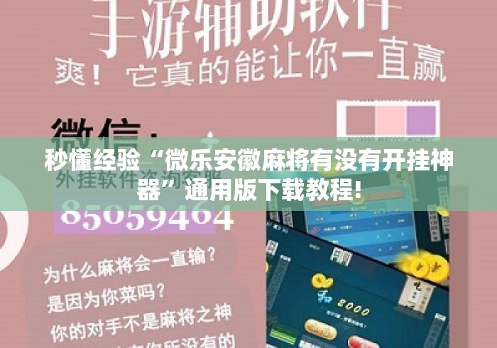 秒懂经验“微乐安徽麻将有没有开挂神器”通用版下载教程!