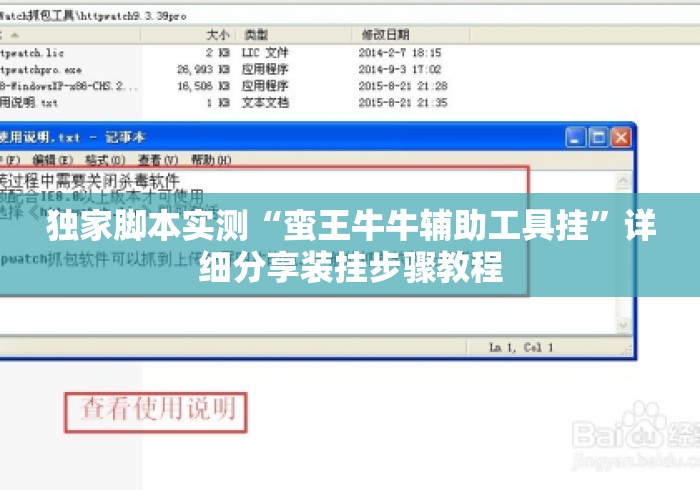 独家脚本实测“蛮王牛牛辅助工具挂	”详细分享装挂步骤教程