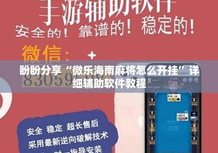 盼盼分享“微乐海南麻将怎么开挂”详细辅助软件教程